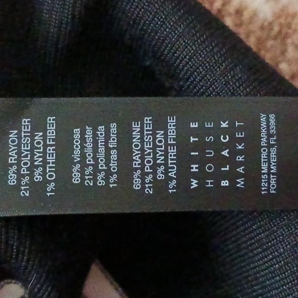 WHBM off shoulder knit top sweater boatneck long sleeve Stripe black cream XS - Picture 11 of 12